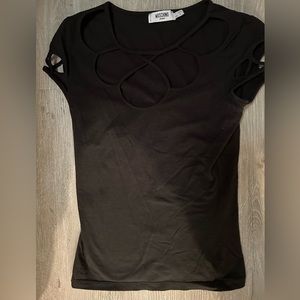Moschino Women's Black Cutout Top size 6/40